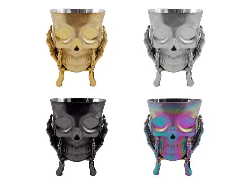 Halloween-themed Skull-shaped Snack Bowl, Assorted Colors