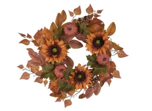 Harvest Artificial Sunflower Wreath Décor