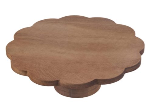Harvest Large Scalloped Edge Tiered Cake Display Stand