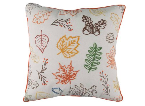 Harvest Leaves Print Decorative Square Pillow