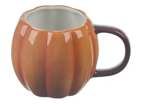 Harvest Orange Pumpkin Shaped Mug