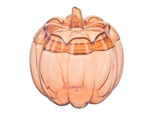 Harvest Orange Pumpkin-Shaped Transparent Storage Jar