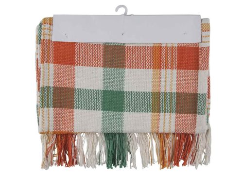 Harvest Plaid Chindi Table Runner Décor