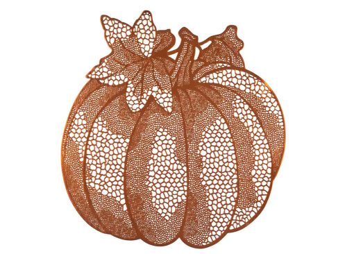 Harvest Pumpkin-Shaped Vinyl Placemat