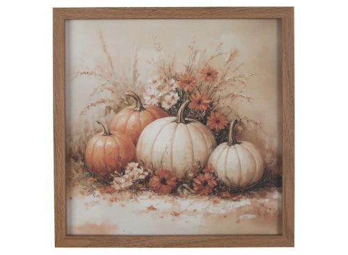 Harvest Pumpkin Square Canvas Wall Décor, 12 in