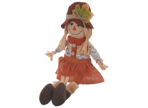 Harvest Sitting Girl Scarecrow Table Décor