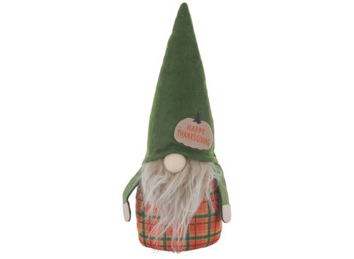 Harvest Tabletop Green Hat Plush Gnome Décor