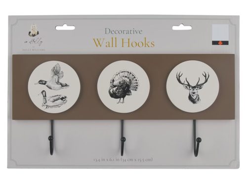 Holly Williams Fall Wildlife Printed Decorative Wall Hooks, 13.4 x 6.1 in1 Holly Williams Fall Wildlife Printed Decorative Wall Hooks