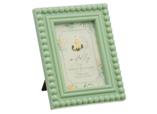 Holly Williams Green Beaded Rectangular Mini Photo Frame