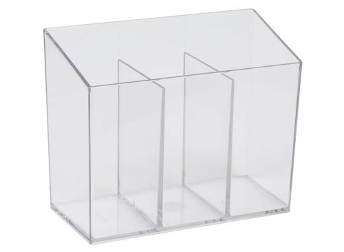 Home Collection 3-Compartment Clear Plastic Organizers