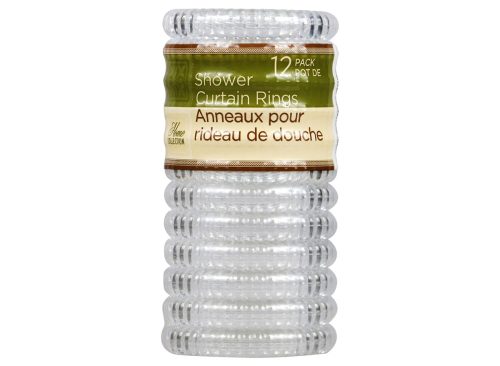 Home Collection Clear Plastic Shower Curtain Rings, 12-ct. Packs