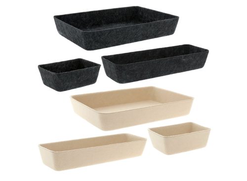 Jot Felt Desk Trays, Assorted Colors, 3-pc Pack
