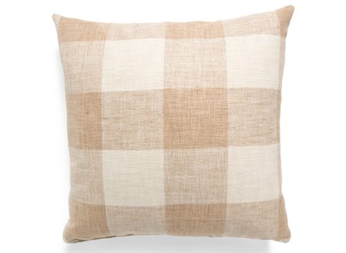 P/KAUFFMAN Made In Usa 24x24 Oversized Luxury Gingham Pillow