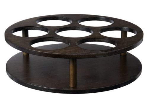 KIRKTON HOUSE Dark Brown Bamboo Rotating Bottle Organizer