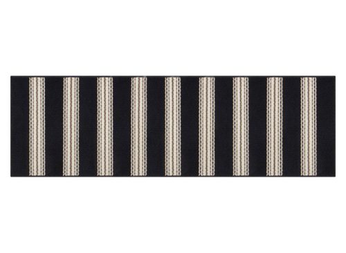 Kirkton House Black Berber Stripe Utility Runner