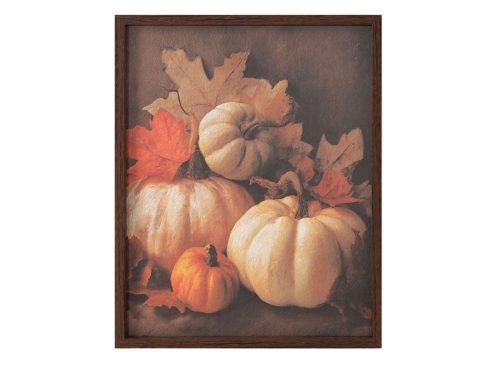 Kirkton House Fall Framed Wall Art, Leaf Pumpkin Pi
