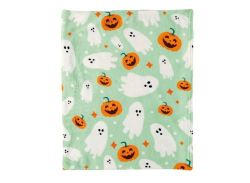 Kirkton House Ghosts and Pumpkins Pastel Halloween Throw
