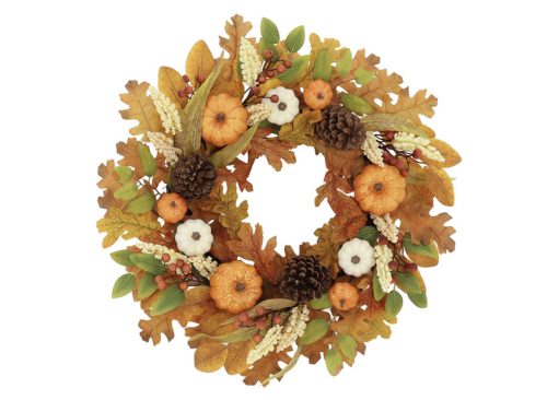Kirkton House Harvest Wreath, Fall Pumpkins