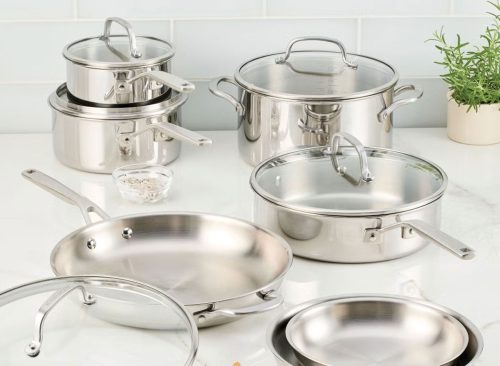 KitchenAid Tri-Ply Clad Stainless Steel 12-piece Cookware Set