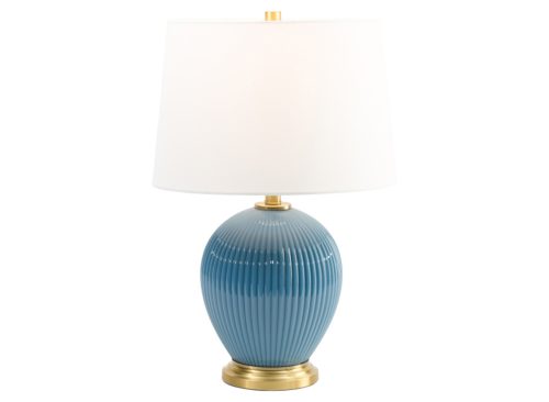 LILLIAN AUGUST 23.5in Fluted Glass Table Lamp