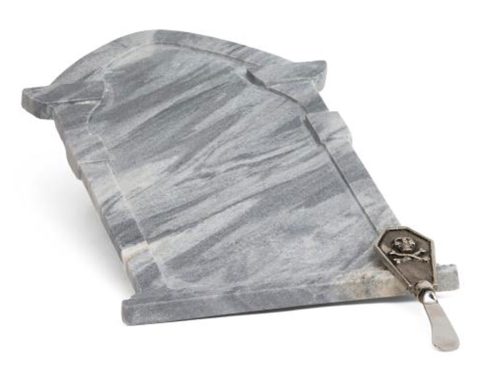 MADE IN INDIA 18x10 Marble Tombstone Serving Board With Spreader