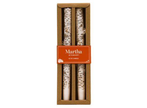 MARTHA STEWART 2pk 1x10 Birch Tree Taper Candles