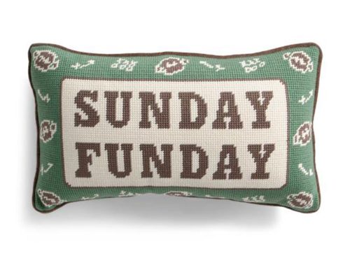 MSX BY MICHAEL STRAHAN 9x15 Sunday Funday Needlepoint Pillow