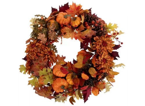 Maple, Oak & Pumpkin Wreath