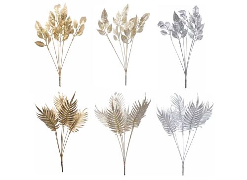 Metallic Leaves Bush, Assorted Colors