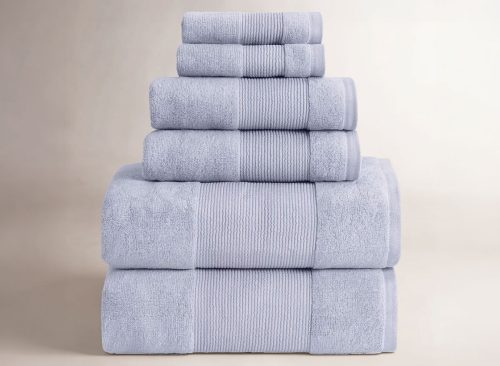 Modern Threads - Air Cloud 6-Piece 100% Zero-Twist Cotton Towel Set - Bath Towels, Hand Towels, & Washcloths - Super Absorbent & Quick Dry - 500 GSM - Soft & Plush