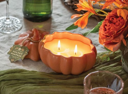 Northern Lights Ceramic 9 oz. Pumpkin Candle