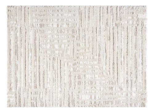 Origin 21 Alabaster Stone 6 x 9 (ft) Loomed Polyester Neutral Rectangular Indoor Geometric Industrial Spot Clean Only Pet Friendly Area rug