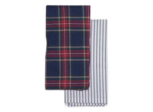PETITE PLUME Set Of 2 Windsor French Ticking Kitchen Towels