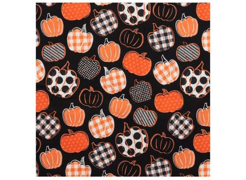 Patterned Pumpkins Cotton Fabric