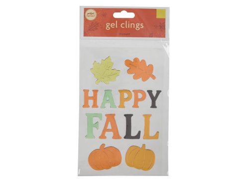 Perfect Harvest Halloween 'Happy Fall' Wall and Window Gel Clings Décor