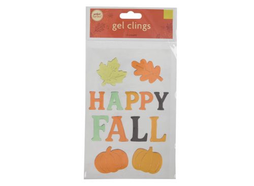 Perfect Harvest Halloween 'Happy Fall' Wall and Window Gel Clings Décor,