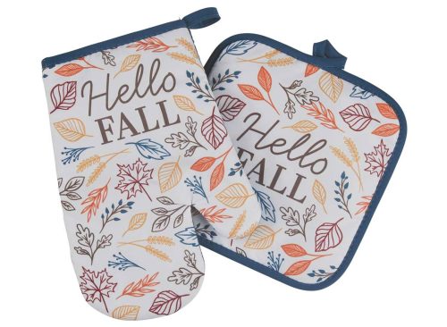 Perfect Harvest Halloween Hello Fall Printed Oven Mitt