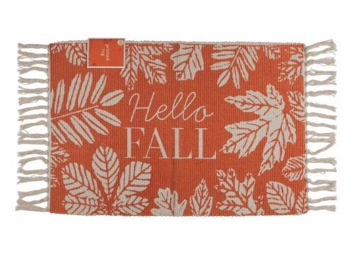 Perfect Harvest Rectangular Hello Fall Printed Rug
