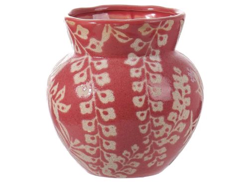 Pink Vine Ceramic Vase