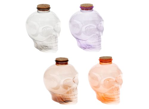 Plastic Halloween Skull Bottle, Assorted Colors