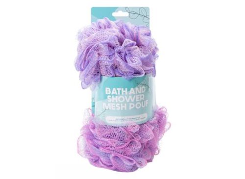 Purple Bath & Shower Mesh Pouf 