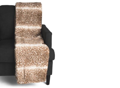 RACHEL RACHEL ROY Deer Print Sherpa Faux Fur Throw