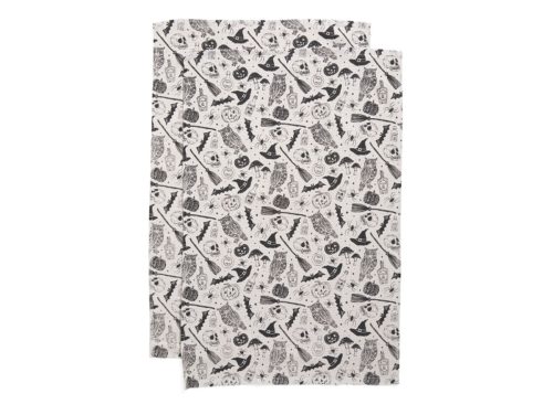 RACHEL ZOE 2pk Frightful Toss Kitchen Towels