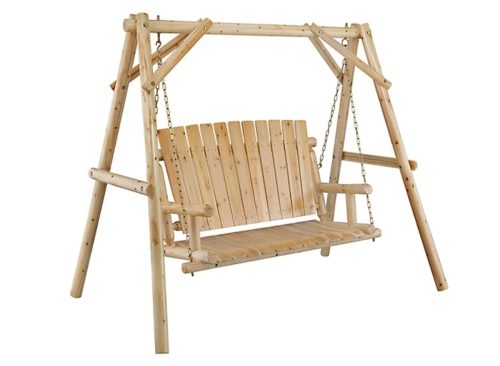 Red Shed Elkin 2-Person Log A-Frame Patio Swing, 500 lb. Capacity