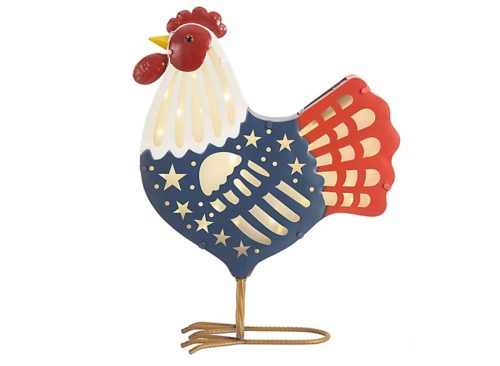 Red Shed Outdoor Solar Hen Decor