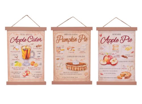 Rustic Fall Treats Recipe Signs, Assorted Recipe Designs