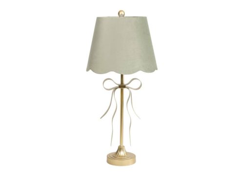 SHABBY CHIC 29in Bow Metal Lamp With Scalloped Shade