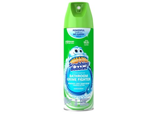 Scrubbing Bubbles Bathroom Grime Fighter Bathroom Cleaner, Aerosol Disinfectant Spray, Rainshower, 20 oz
