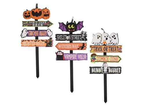Seasonal Collection Halloween Yard Stake Sign, Assorted Styles
