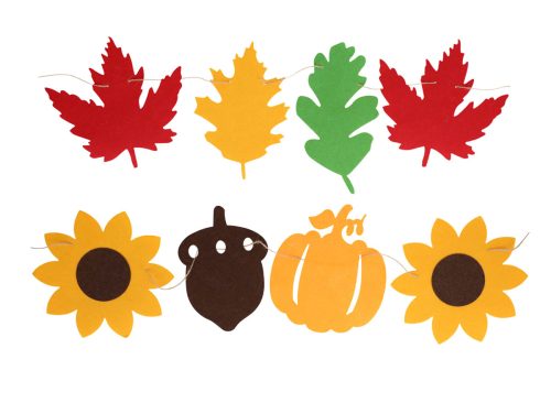  Seasonal Collection Harvest Felt Garland, Assorted Designs